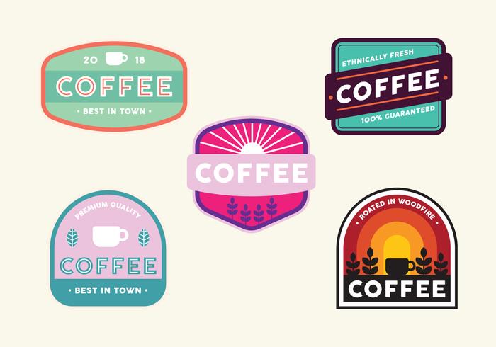 Vintage Coffee Badge Set vector