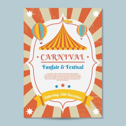 vector de plantilla de cartel de carnaval