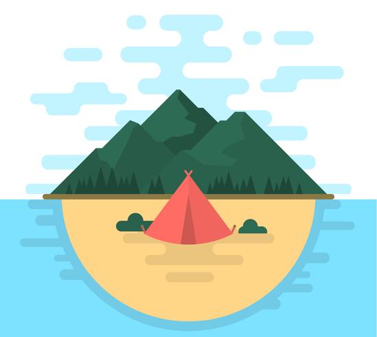 Diseño de paisaje plano vector