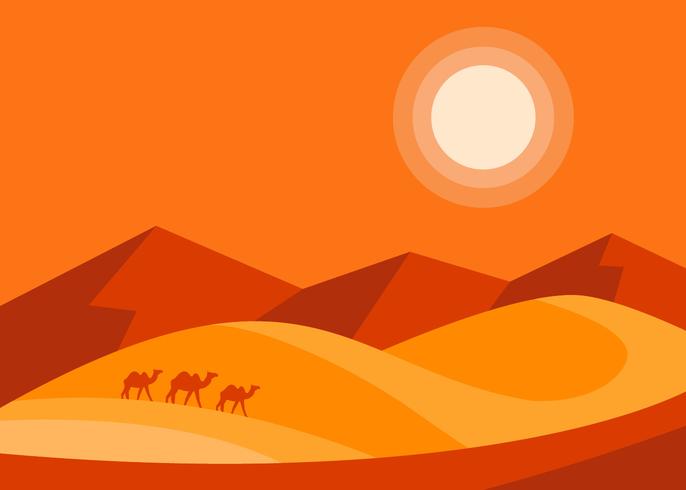 Vector de paisaje del desierto