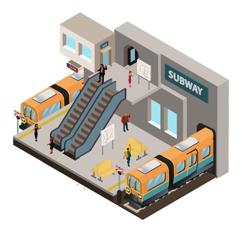 Subway Isometric vector