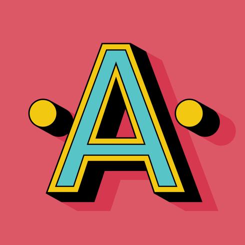 Letter A 5 vector