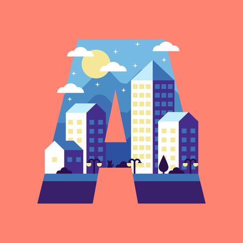 Letter A 1 vector