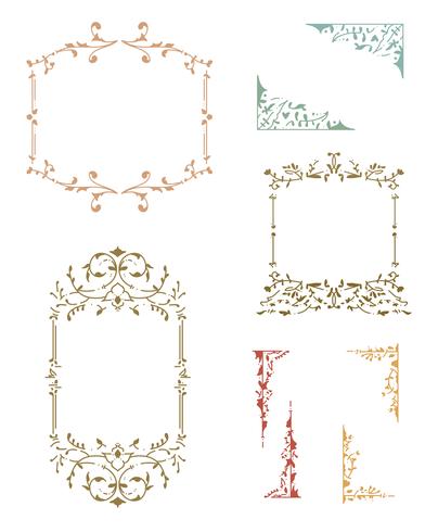 Beautiful Art Nouveau Design Elements vector