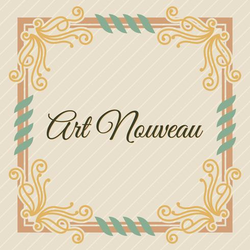 Flat Art Nouveau Style Vector Background