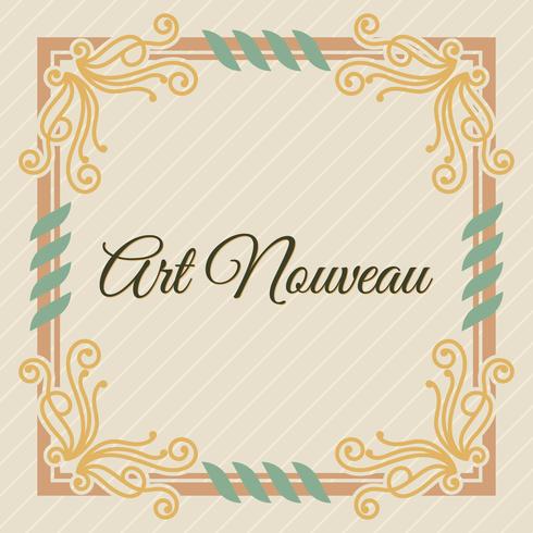 Flat Art Nouveau Style Vector Background