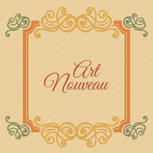 Flat Art Nouveau Style Vector Background