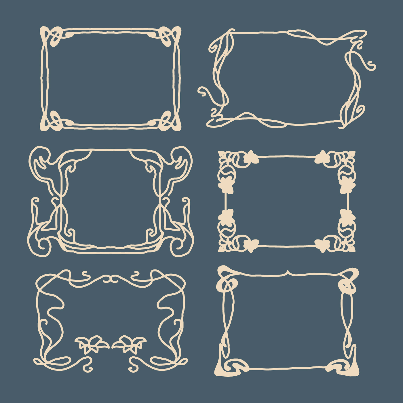 Art Nouveau Frames  193967 Vector  Art at Vecteezy