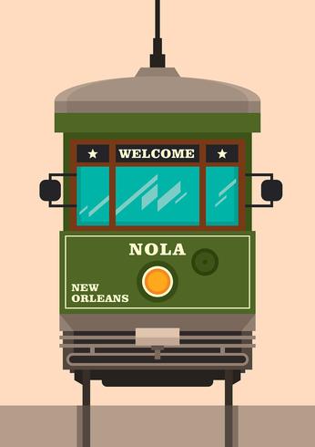 New Orleans streetcar vector