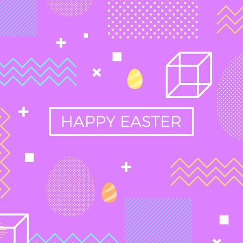 happy easter memphis Style Vector Background - Download Free Vector Art, Stock Graphics & Images