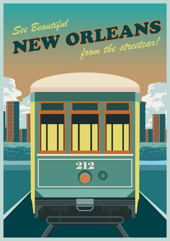 New Orleans City  Streetcar vector