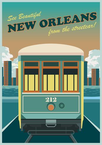 Tranvía de la ciudad de Nueva Orleans vector