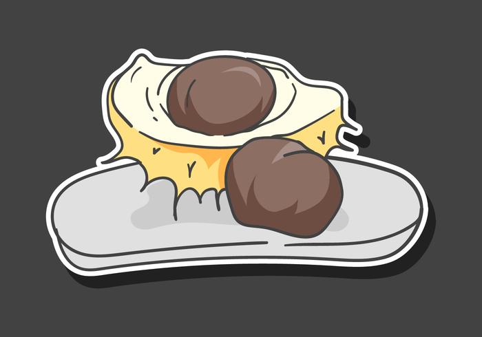 buckeye flat sticker illustration vector