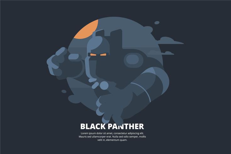 Ilustración de la pantera negra vector