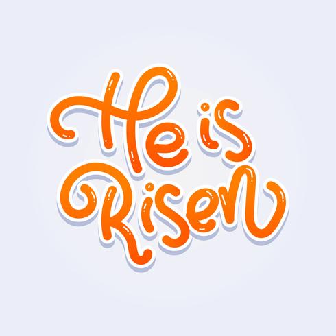 He is risen typography vector