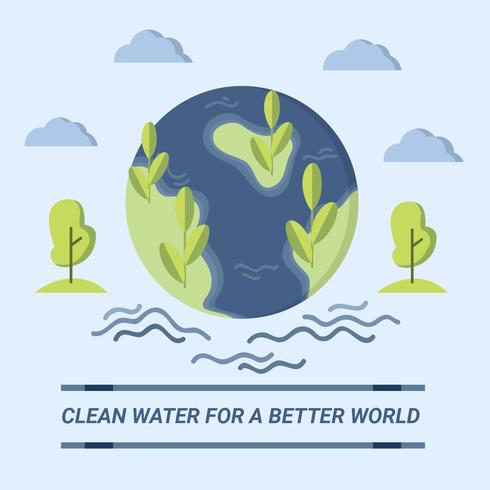 Clean Water for Better World Design Vector