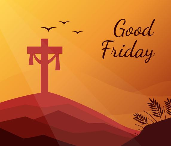 Jesus Cross Good Friday Background vector