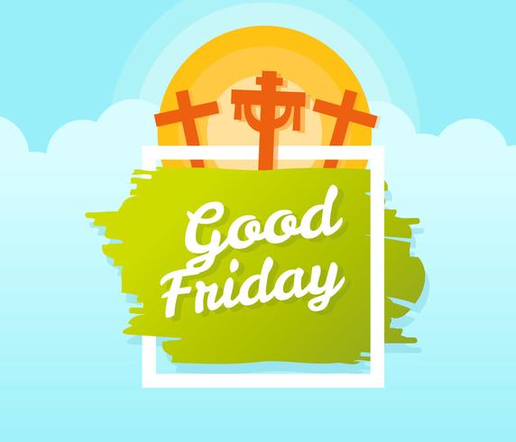 Good Friday Design Greeting Card vector