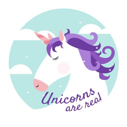 Los unicornios son antecedentes reales vector