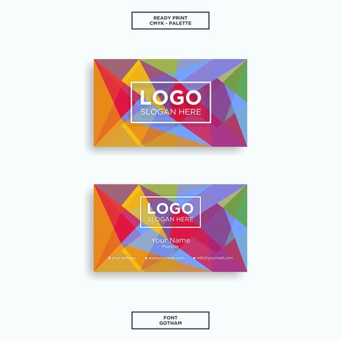 Business card colourfull abstract vector