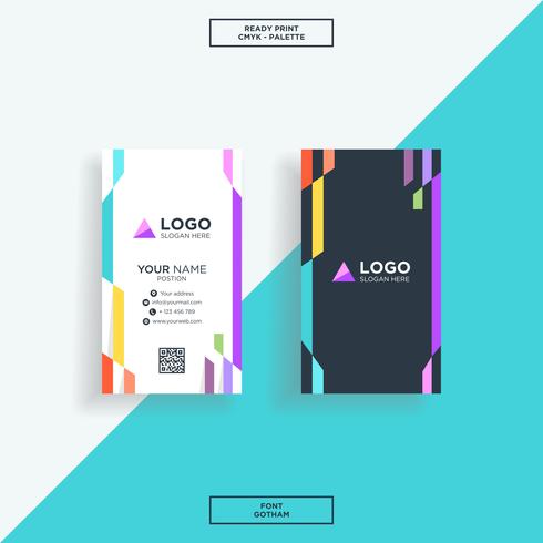 Business card line vector