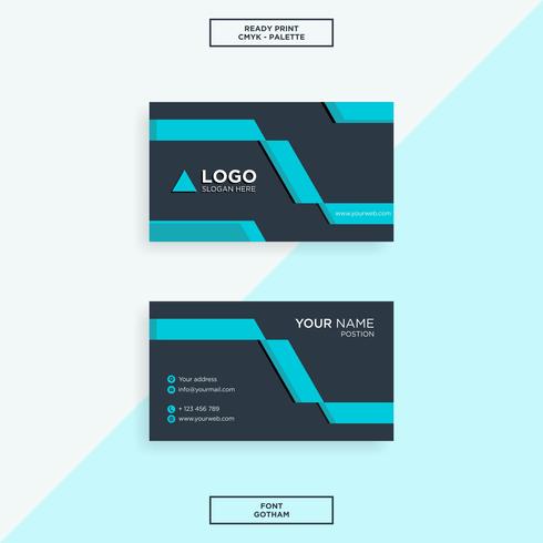Business card modern tech vector