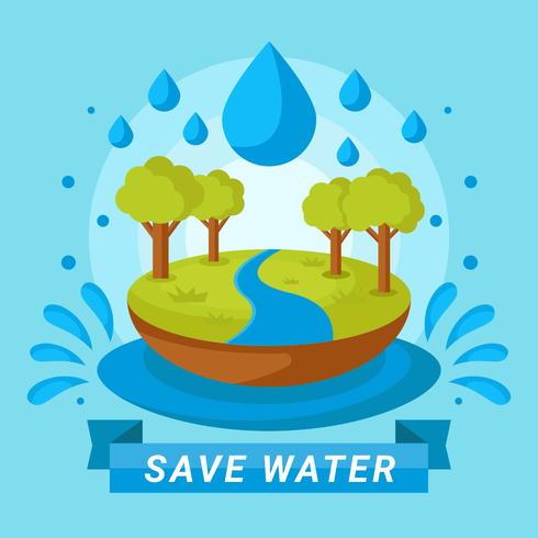 Save Water Design vector