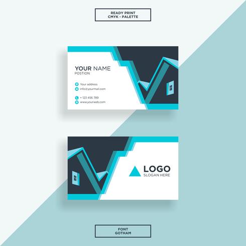 Business card real estate vector