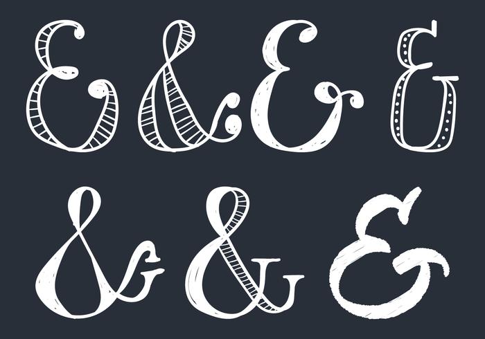 Ampersand Doodle Style vector