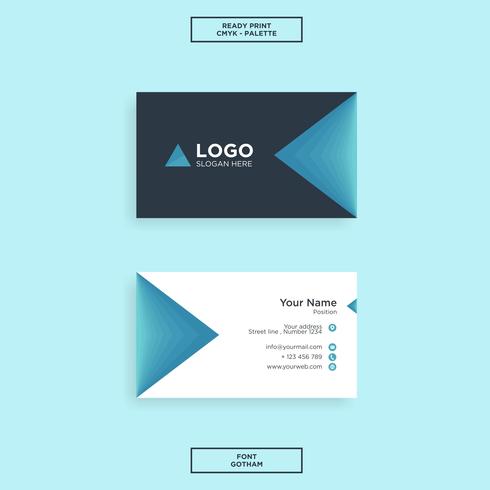 Business card 3d triangle vector