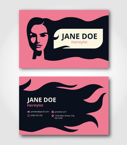 Hairstylist Business Card Template Download Free Vectors