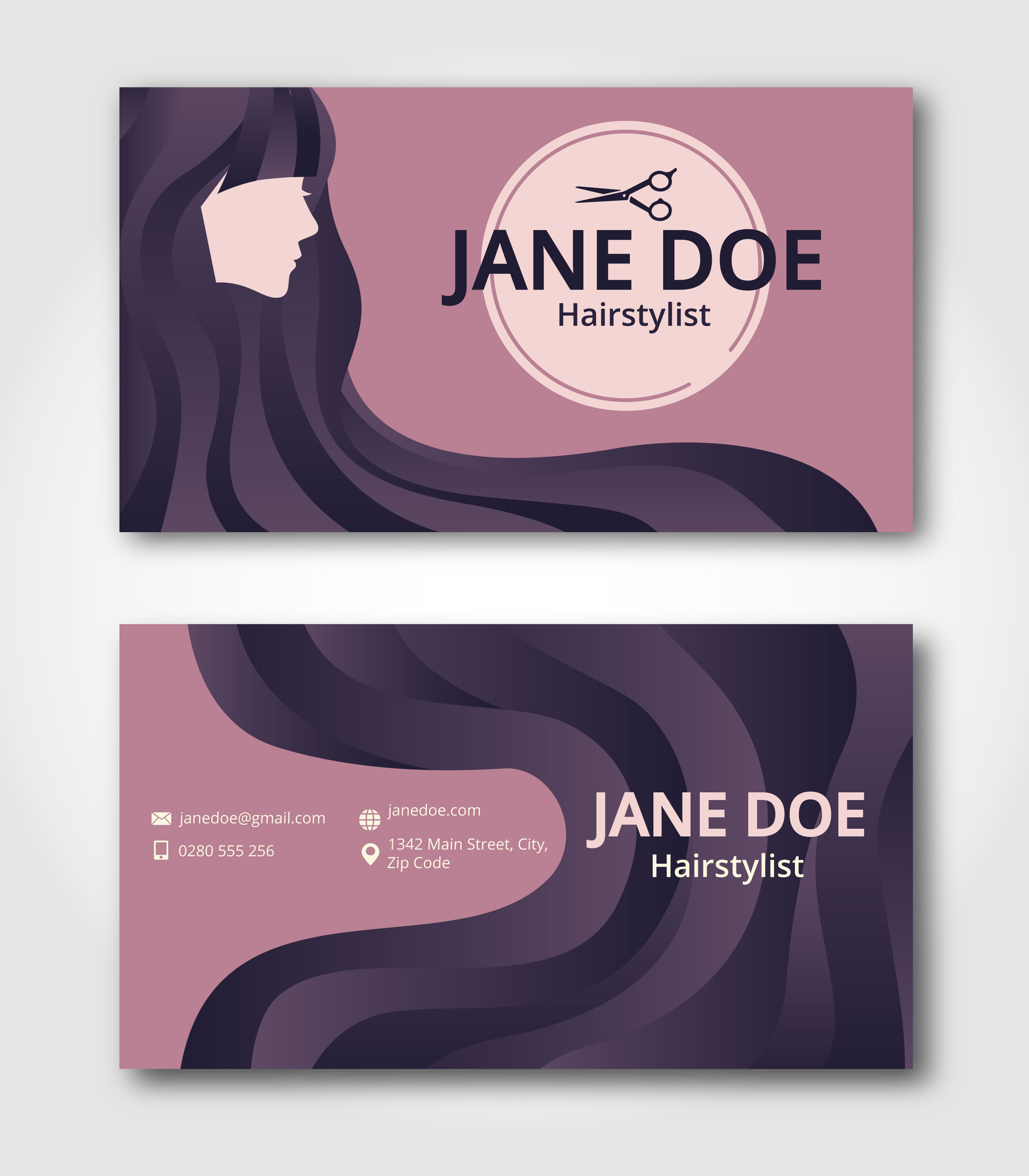 Hair Stylist Business Card Designs Hunkie