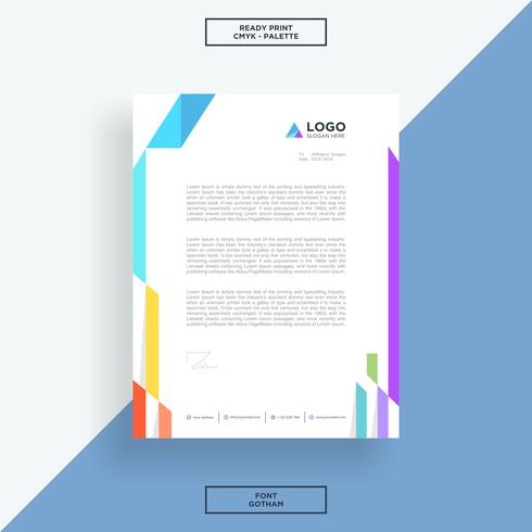 Letterhead abstract lines vector