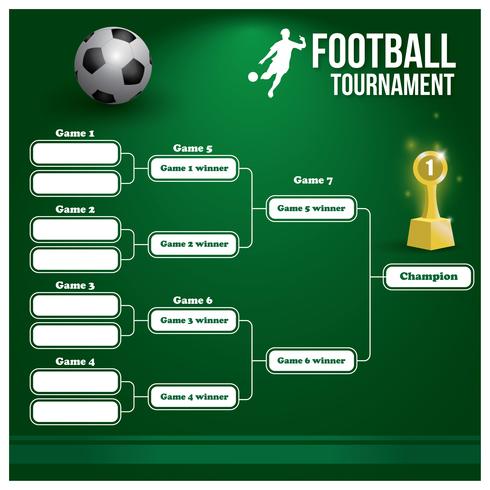 Football Tournament Bracket vector