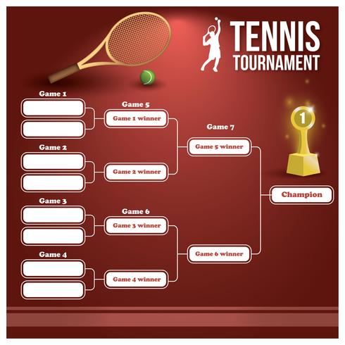 Tennis Tournament Bracket vector