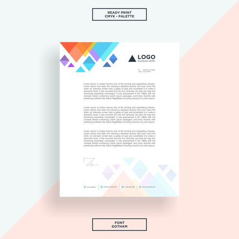 Letterhead modern tech vector