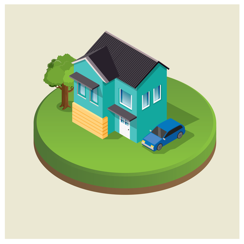 Isometric House Design vector