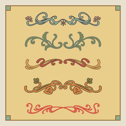 Art Nouveau Elements Vector