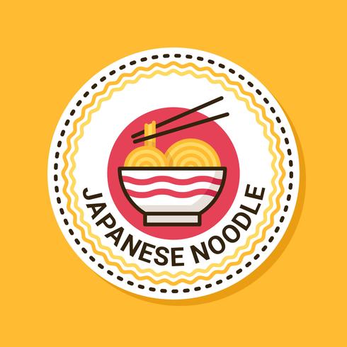 Vectores únicos de Ramen Badge