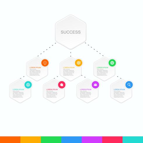 Ilustración de vector de plantilla de opciones de infografía abstracto que puede editar de acuerdo a sus necesidades 1