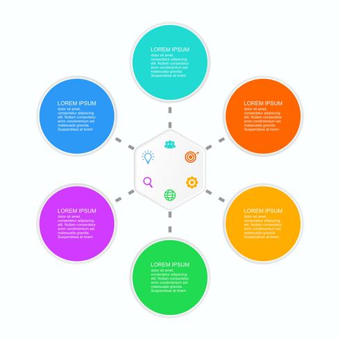 Ilustración de vector de plantilla de opciones de infografía abstracto que puede editar de acuerdo a sus necesidades 4