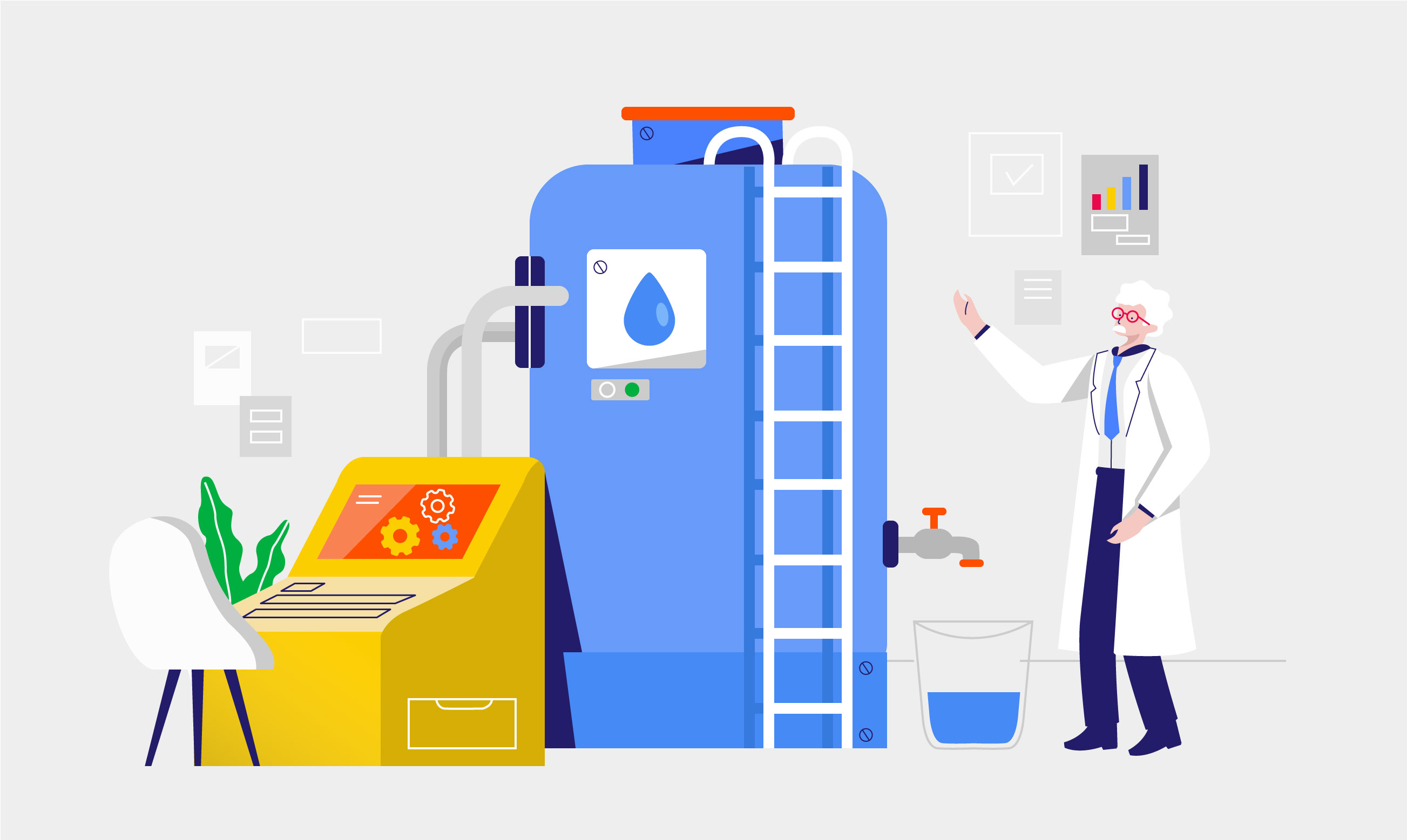 Clean Water Filter Process Vector Illustration 194797 Vector Art at