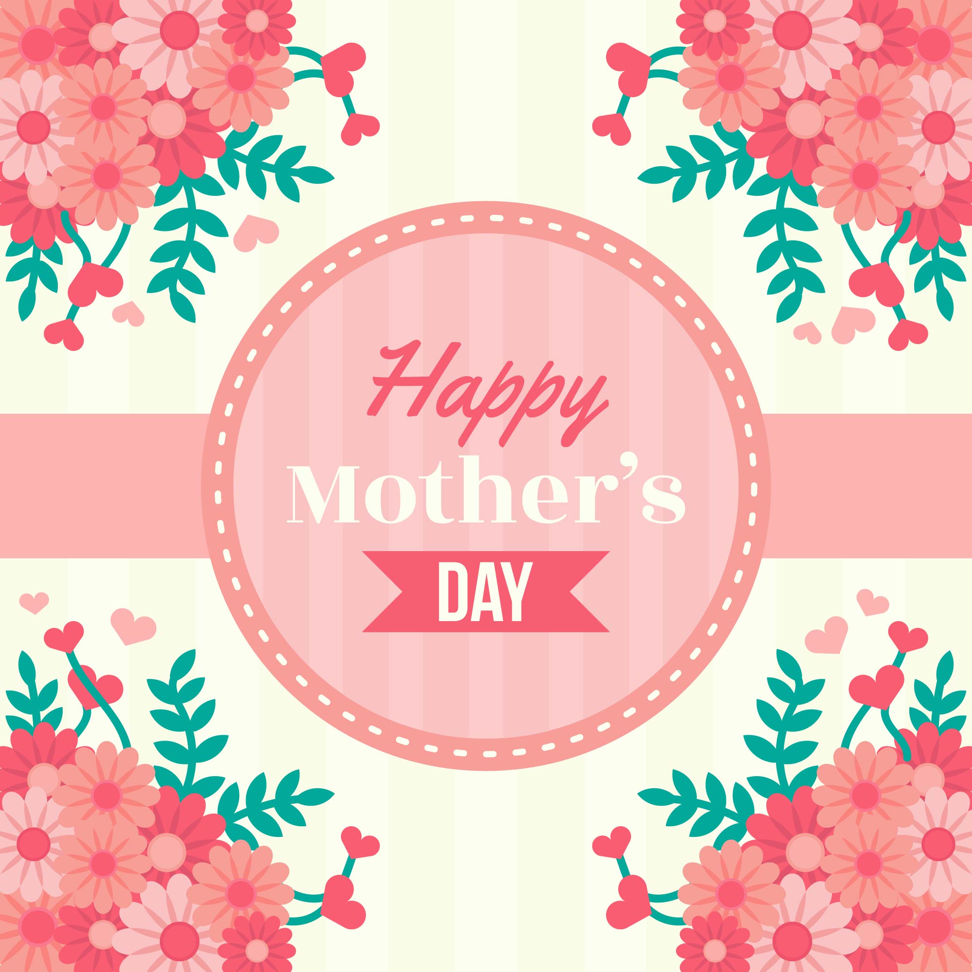 Download Happy Mothers Day Card Vector for free.