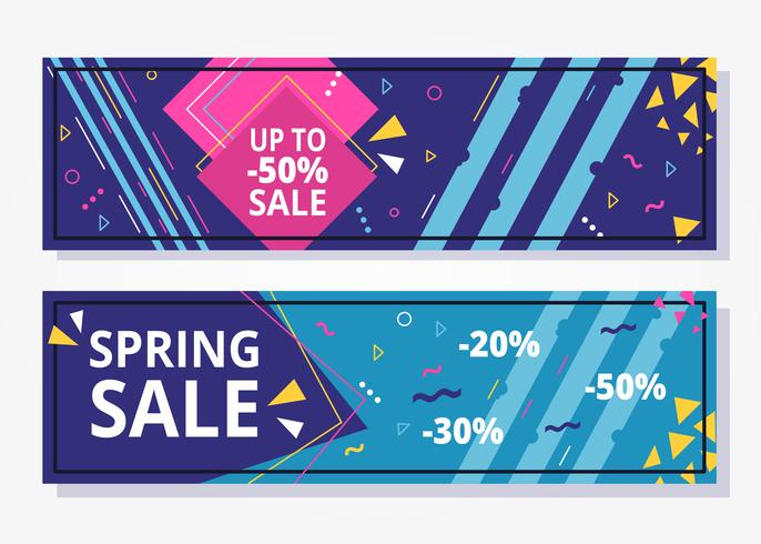 Sale Geometric Banner vector