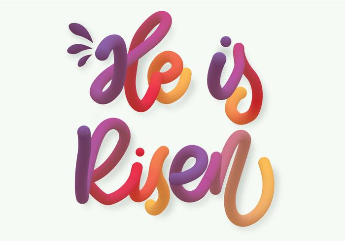 Él es Risen Typography Vector Design