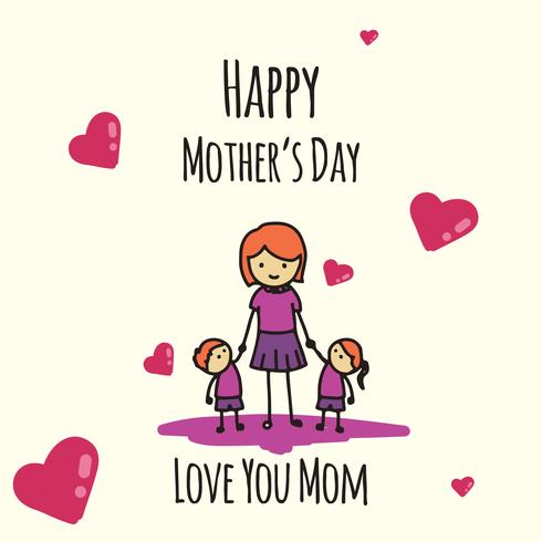 Happy Mother's Day Card vector