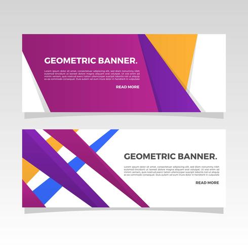 Flat Geometric Banner Vector Template