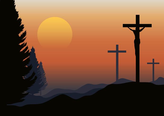 Calvary Landscape Illustration vector