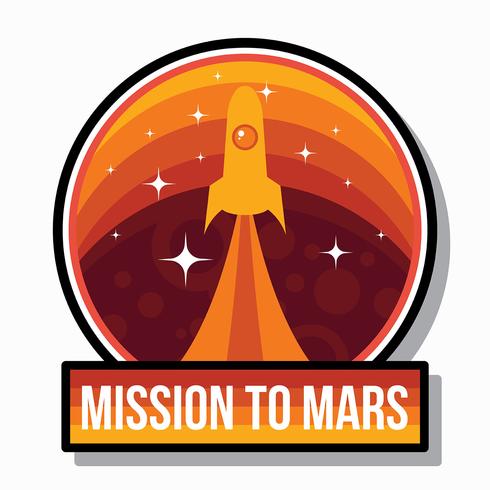 Mission To Mars Patch vector