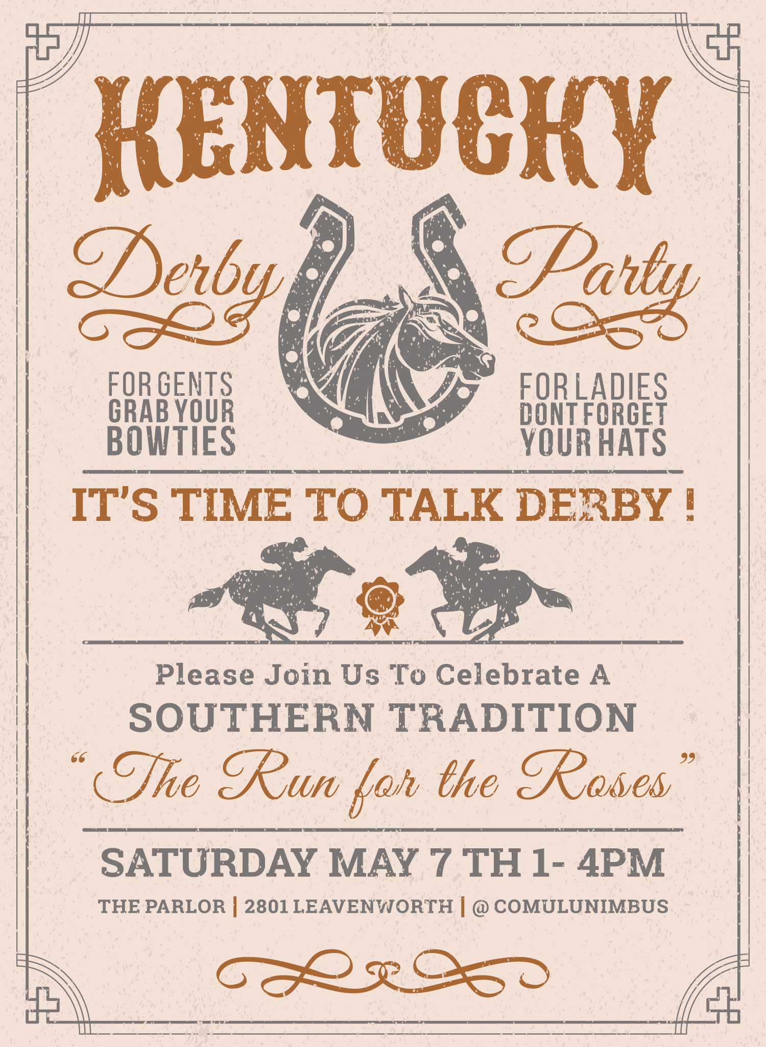 Kentucky Derby Party Invitation 194922 Vector Art at Vecteezy